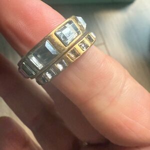 Lia Sophia Gold and Silver Dual Band Ring‎